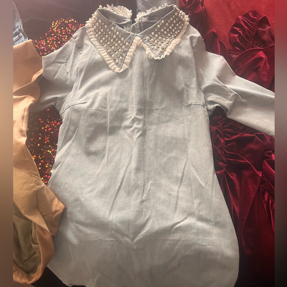 Denim shirt dress